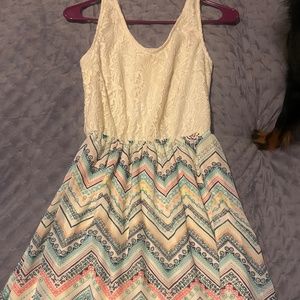 Chevron and White summer dress